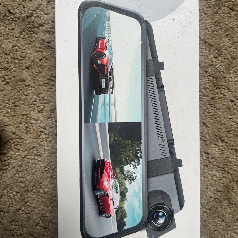 Rearview Mirror Dash Cam with Dual Lens - Black